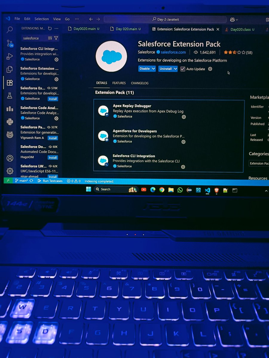 Bhanu_Codes_404's tweet image. Day 21 of #365DaysOfCode & #100DaysofJava🚀
Exploring Apex in Salesforce with Java — learning triggers, SOQL basics, and how backend logic connects to the data model.
#Salesforce #Apex #Java #LearnToCode #TechTwitter
#DevCommunity
#letsconnect