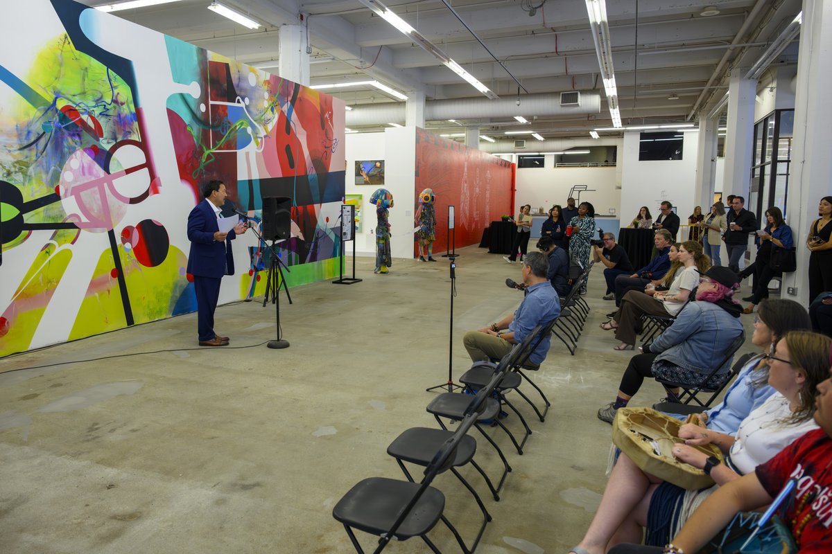 MayorofSeattle's tweet photo. Excited to celebrate the grand opening of Cannonball Arts — Seattle’s newest contemporary art center and vibrant addition to downtown. Thanks to New Rising Sun, @_BUMBERSHOOT_, and the Muckleshoot Tribe for bringing new energy to Third Avenue! https://t.co/gaYhezVmuE
