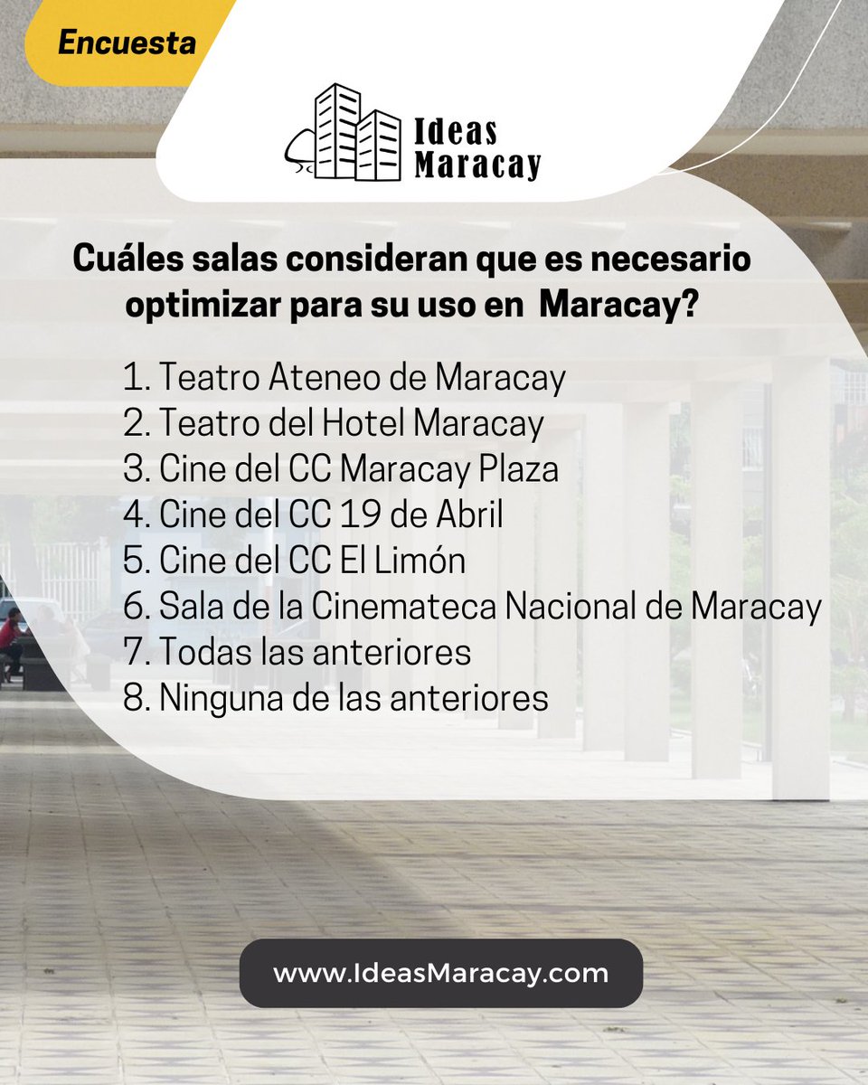 Los resultados de la encuesta en Instagram fueron sorprendentes 😱
instagram.com/p/DNmYlluOqvY/…

En el caso de Twitter, qué opinan de estas ideas para #Maracay?