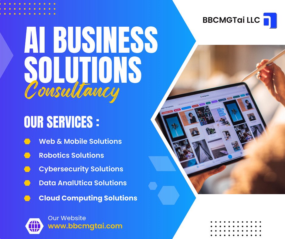 bbcmgtai's tweet photo. Cybersecurity Solutions: Protect your business from threats
Data Analytics Solutions: Make data-driven decisions
Cloud Computing Solutions: Scale and innovate with ease

Discover how our AI solutions can transform your business. Visit our website to learn more: https://t.co/C4QMffhYDL