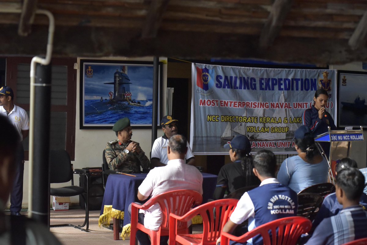 NccKollam's tweet photo. 🚩 MENU 25 flagged off from Thevally to Alappuzha on 21 Aug 25 by Brig. Suresh G for NCC cadets of Kerala & Lakshadweep Dte ⚓🌊 #MENU25 #NavalNCC #KeralaLakshadweepDte" https://t.co/XQ7ZiNu9VU