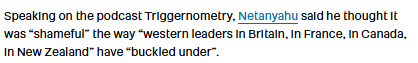 NZ outlets somehow able to pull quotes from far-right *podcasts* so they can verbatim headline Netanyahu, but unable to do same for any of the *clearly genocidal language* or facts published *even by Israeli state media* over last 2 years

There's no justifiable reason for that