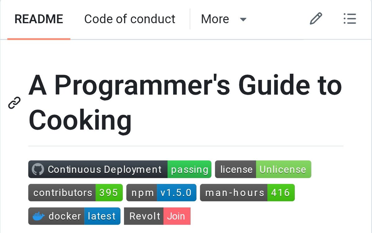 GithubProjects's tweet image. From commits to cuisine - cooking made simple for programmers.