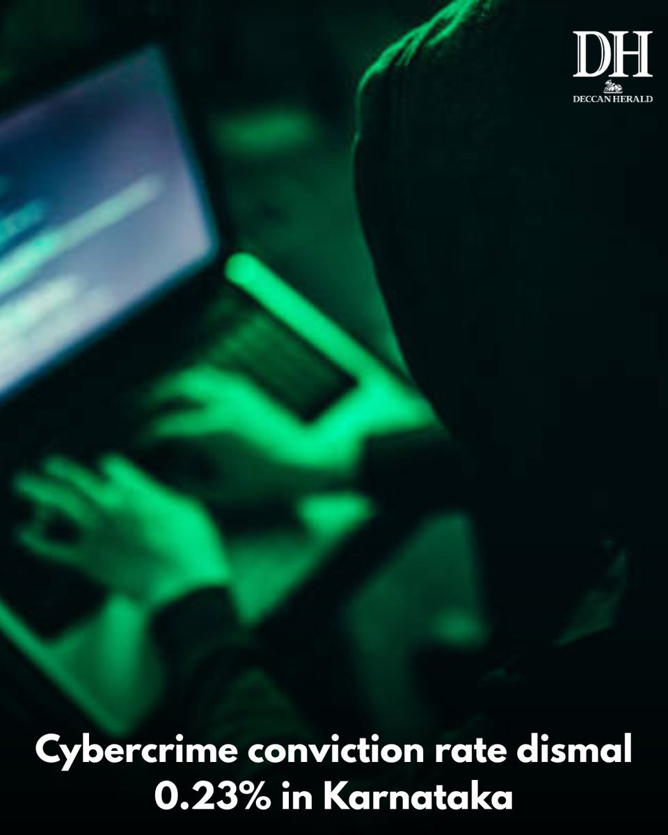 DeccanHerald's tweet photo. #Proceduralgaps, errors in documenting and #preservingevidence, #securingwitnesses and a #lackofaccountability from intermediaries were some of the key factors affecting #convictions in #cybercrimecases in #Karnataka, which remain abysmally low.
https://t.co/AtK4NvDYvI https://t.co/VkiO4vaybw