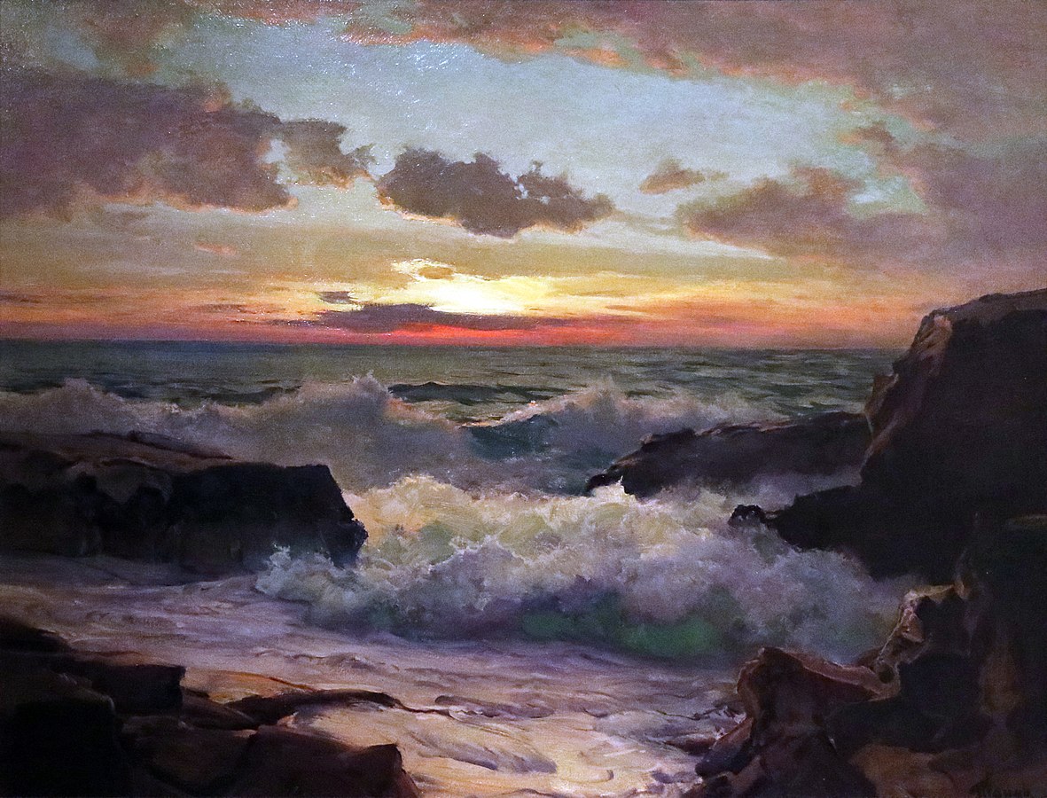 フレデリック・ウォー《夕暮れの波》個人蔵