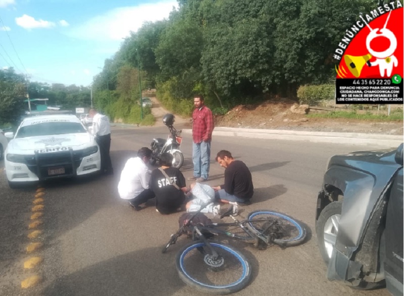 #Denúnciamesta 📢 Morelia: La atropellaron hace 2 días cuando iba en su bici, la atención paramédica fue deficiente ...y la conductora se niega a hacerse responsable ‼️

Hola comunidad, soy Lu, estudiante de último año de la Licenciatura en Ciencias Agroforestales, trabajadora y