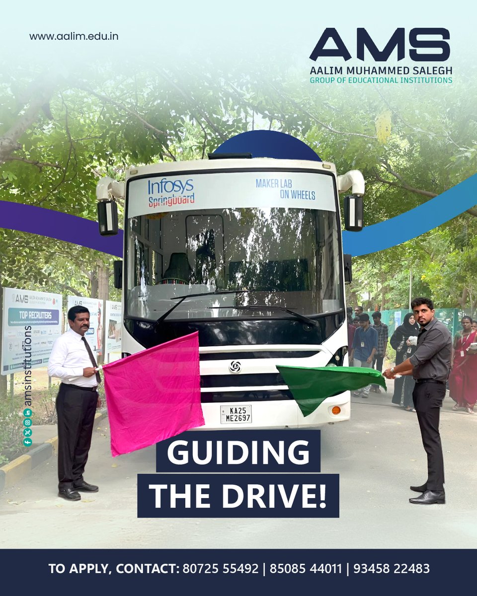 amsinstitutions's tweet image. Ideas on Wheels. Minds in Motion! 🚌

AMS × Infosys: Where curious minds meet rolling labs and turn bold ideas into the tech leaders of tomorrow.

All aboard. All in. All future-ready. ✨

#AMSxInfosys #InnovationOnWheels #MakerLab #AMSGroupofInstitutions #AMSInstitutions
