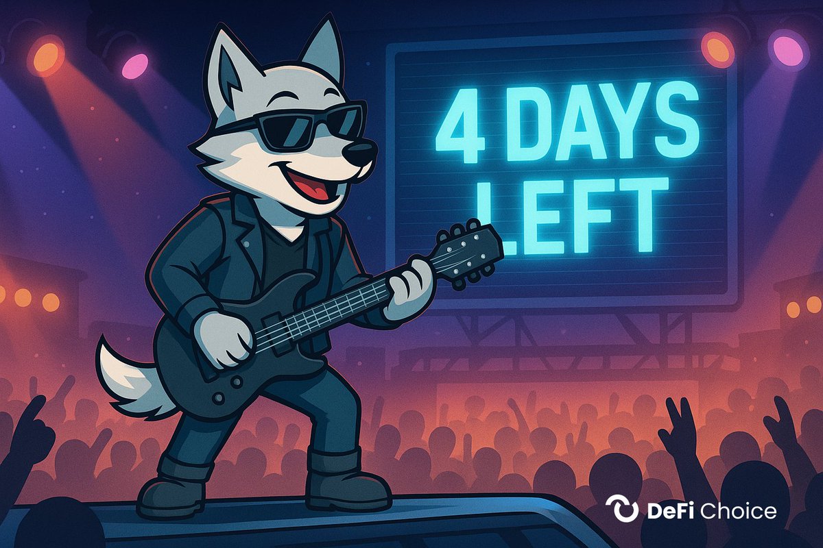 DeFiChoice's tweet image. 4 Days Left 🐺⌛
x.com/DeFiChoice/sta…