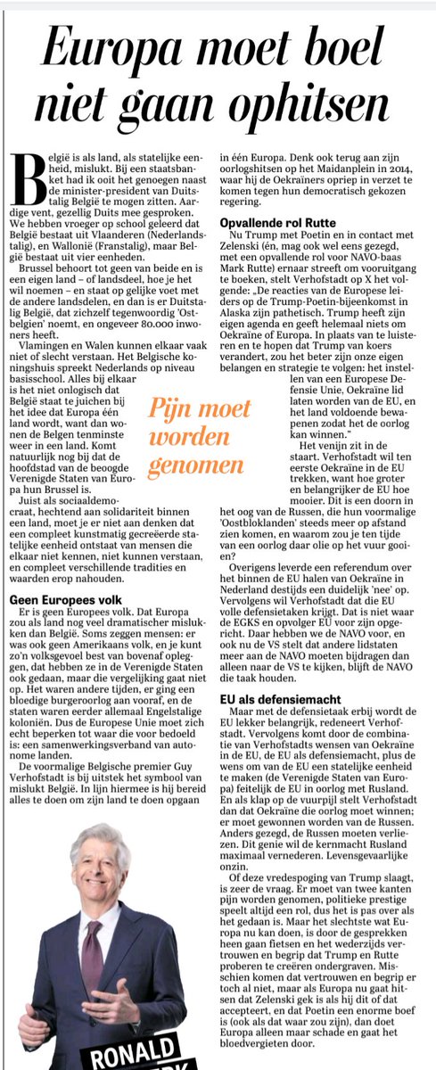 rkemp59's tweet image. Europa moet de boel niet gaan ophitsen
Fraai stuk weer van Plasterk 👌