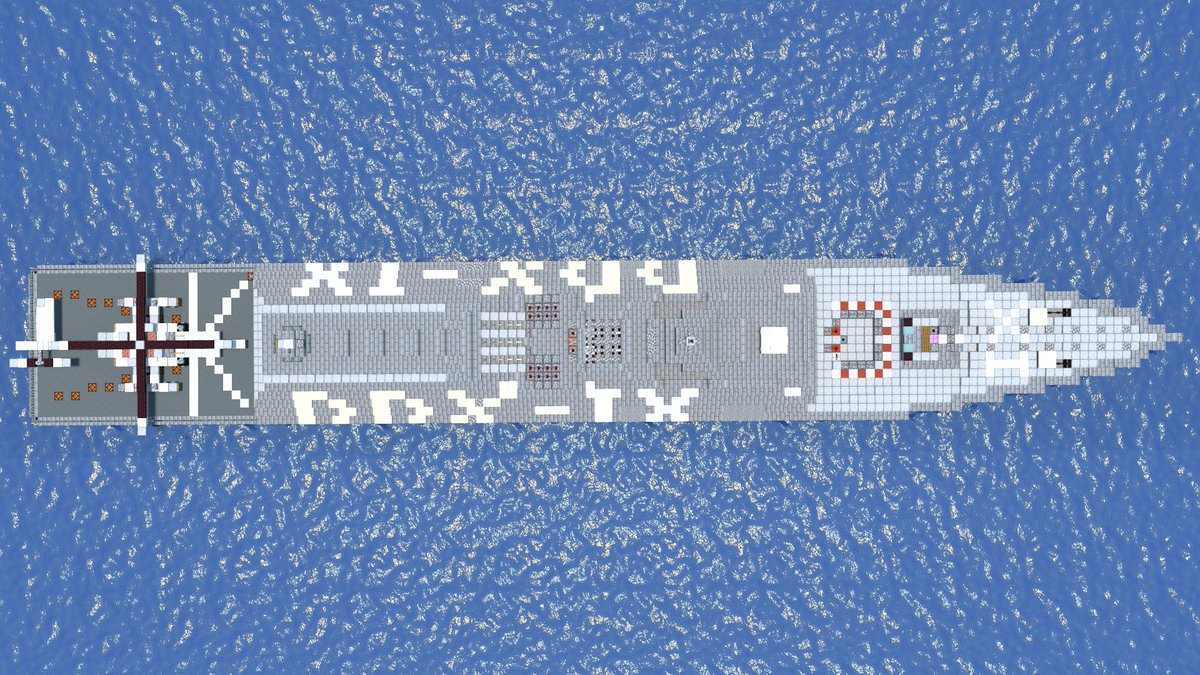 #Minecraft軍事部 
Grosio級 汎用護衛艦

DDX-Ⅸと呼ばれる、造形の試験艦艇を改造し回路艦艇化した護衛艦。対水上・対空戦闘用の武装を艦体前側にそれぞれ搭載し、さらに艦尾部のヘリ運用設備を用いて対潜哨戒まで担える万能艦艇。

これも一本の動画にして色々紹介したいなぁ...