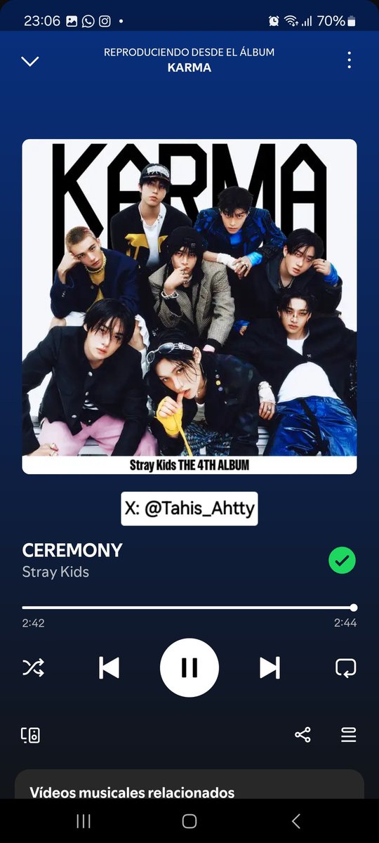 Tahis_Ahtty's tweet photo. KARMA ESTA BUENISIMO!!!!💙

STREAM IT NOW🔥
https://t.co/KTwXjemhDe

#StrayKids #스트레이키즈 #KARMA #CEREMONY #CEREMONY_BurningTime https://t.co/cJT2eYeeYx