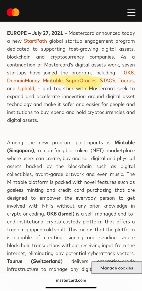 Honestcrypt0's tweet photo. 🚨 Did you know #Supra has already been partnered with Mastercard for nearly a YEAR?! 🏦⚡️

Meanwhile… $XRP is out here trying to spin up hype over a “new” Mastercard partnership 👀😂

Don’t believe me here is the paper work: https://t.co/MuZwmNruQn

💎💎💎💎💎💎💎💎💎💎💎💎💎💎
$Supra #Supra #SupraChain #DeFi #Crypto #Ethereum #Bitcoin #crypto #Solana #Sui #Xrp