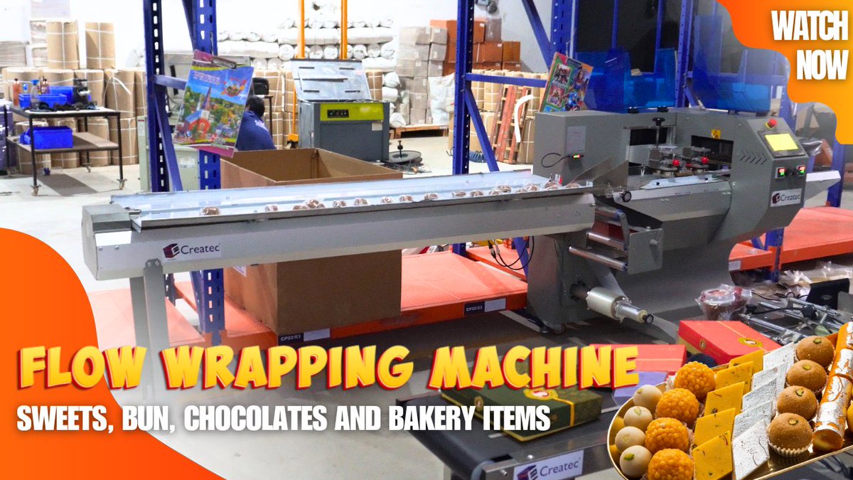 CreatecPacking's tweet image. Watch our Flow Wrapping Machine in action – packing sweets with speed and precision!  
📺 Check out the full video now on our YouTube channel.  - youtu.be/JC8dcNcJn_E?si…
Createc Packing Solutions – Fast. Neat. Reliable.
 
#FlowWrappingMachine  
#SweetsPackaging  
#createcpack