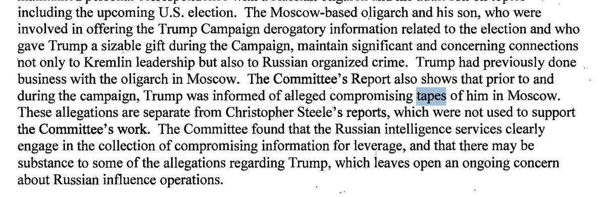 Trump is compromised. Multiple people were warning him about the sex tapes in Moscow; it wasn't something Christopher Steele invented.