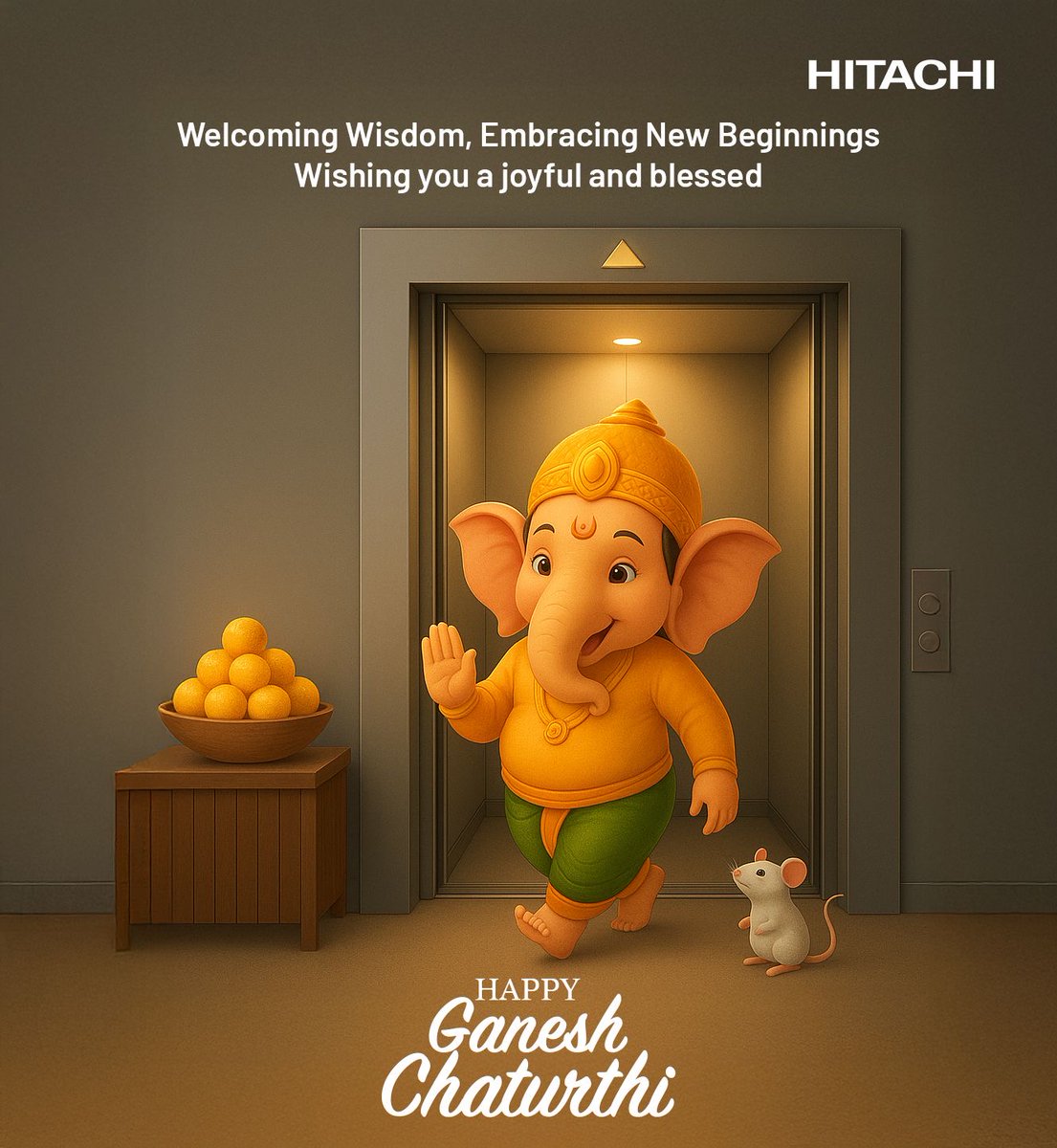 Ganesh Chaturthi is a time of reflection, joy &amp; new beginnings. 🌸 May Lord Ganesha bless us with clarity in thought, strength in action &amp; unity in purpose. Wishing you harmony, prosperity &amp; happiness this festive season. 🙏✨ #GaneshChaturthi2025  #GanpatiBappaMorya #Ganesha