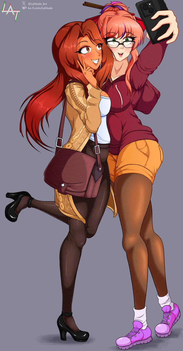 Latitude_Art's tweet image. Irene and @Storyteller_x3 swapped their outfits for an iconic selfie! 😗📱💥

Huge thanks to my good friend ST. They always come up with the most fun ideas! 😄💚