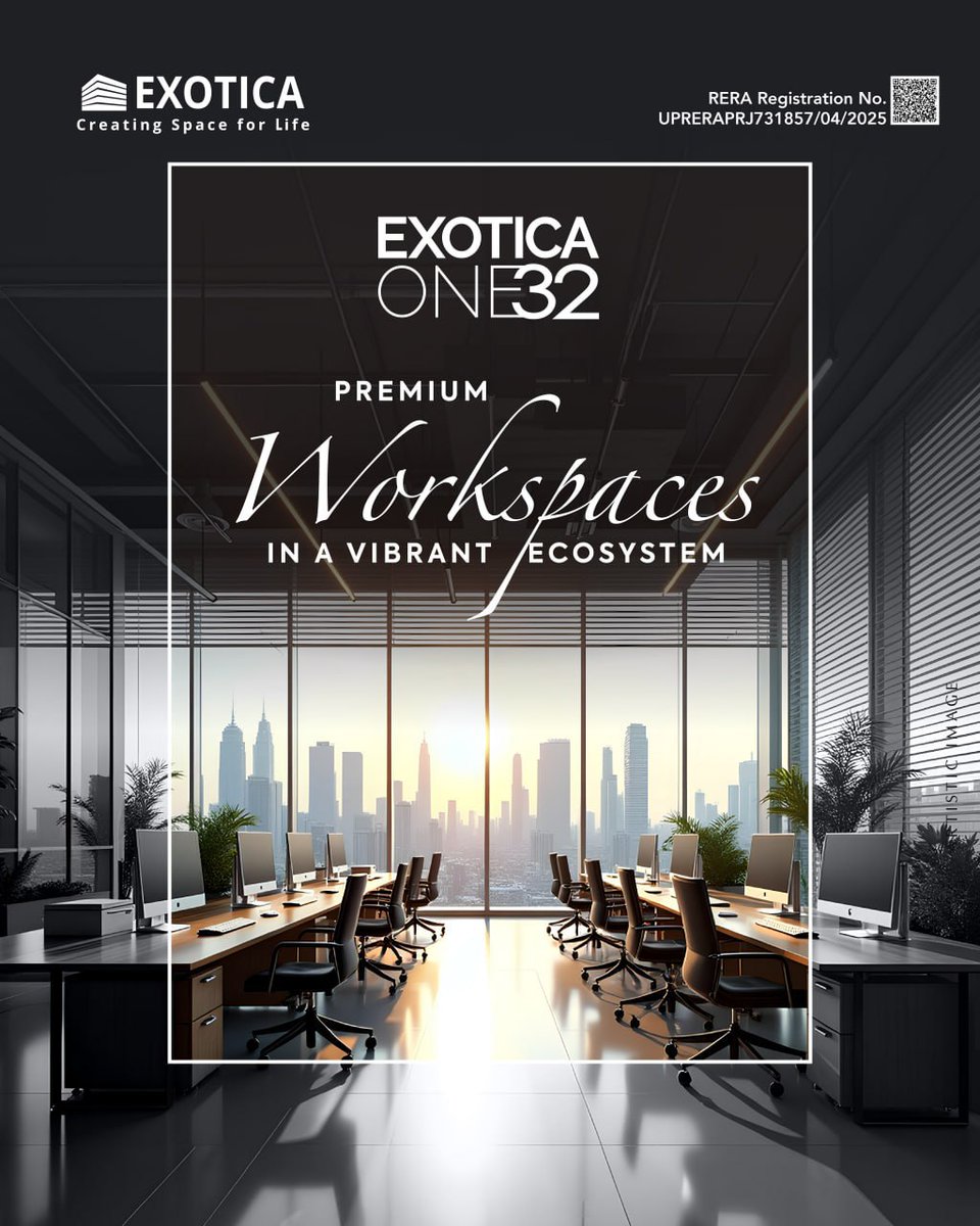 ExoticaHousing's tweet image. From thriving retail and premium workspaces to a high-footfall community — experience growth where it matters most.  #RetailGrowth #PremiumWorkspaces #UrbanLiving #HighFootfall #InvestmentOpportunity #ThrivingCommunity #FutureReady #SmartSpaces