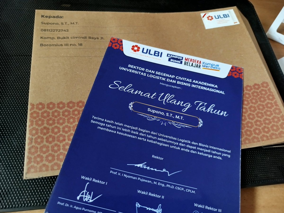 Terima kasih pak Rektor 🙏