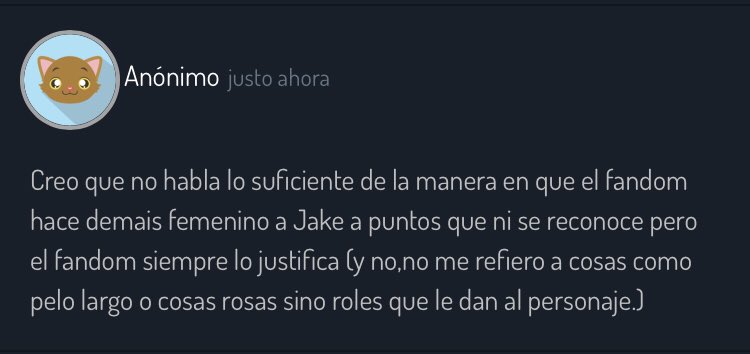No sé, a mi lo que menos me importa es Jake
-🍋