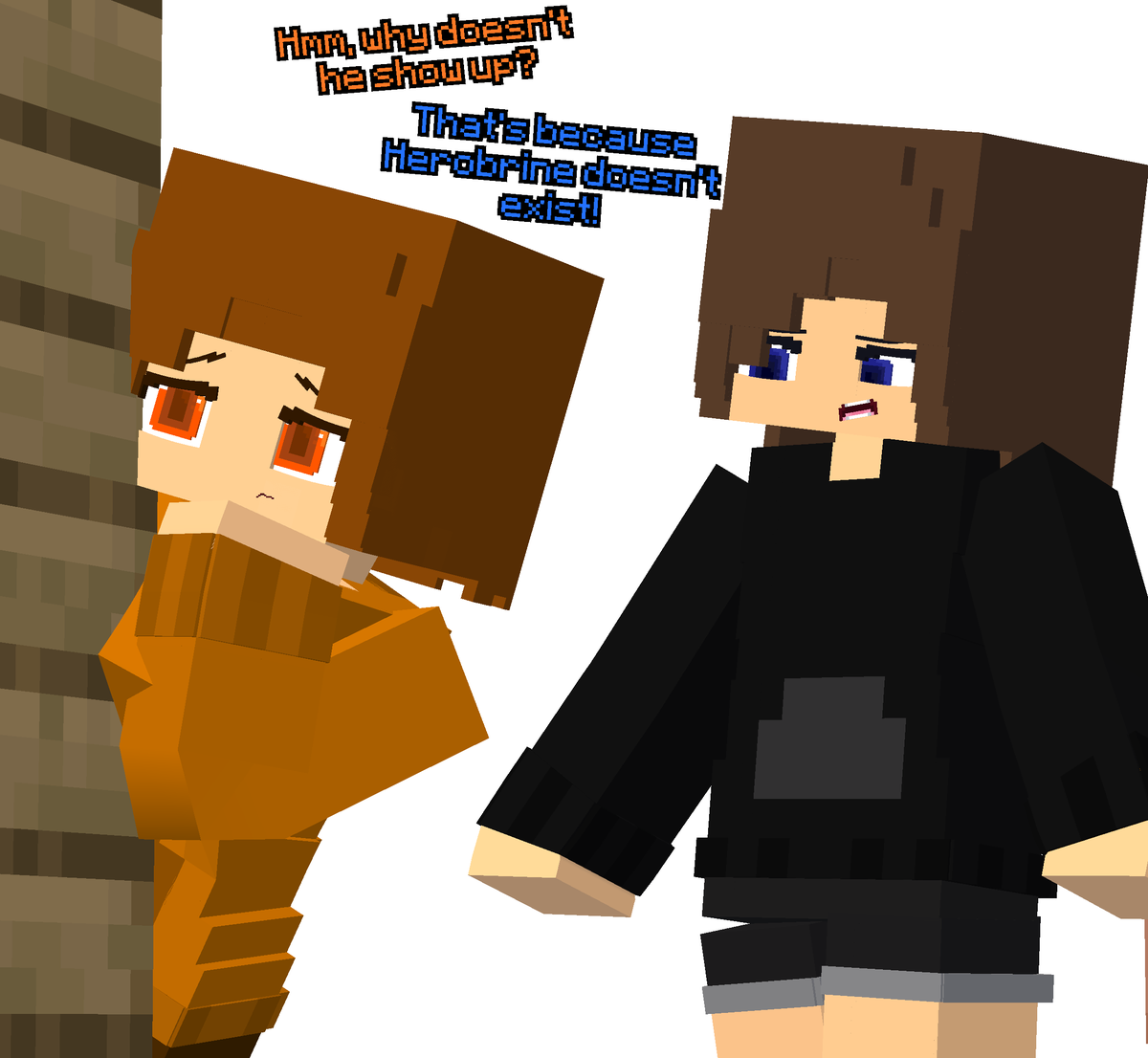 manamanultra's tweet image. Remember, Herobrine doesn&apos;t exist!😎😎🤓

...AAAAAAAHHHHH!!!!!!!!!!!!!!!😱😱😱😱😱😱

#minecraft #mineimator #mineimatorrender #oc