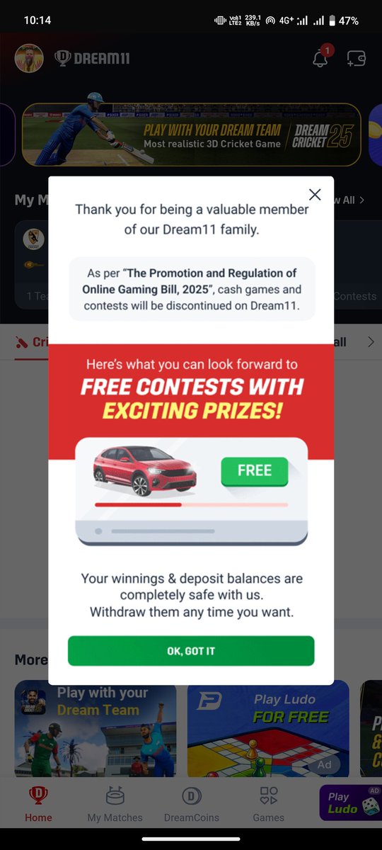Vijendrasai11's tweet photo. @Dream11 ban ho gye tu to yaar 😭😭 

@FantasycricPro @peeyushsharmaa @pritamgarv @000777glking https://t.co/FisHbg70dO