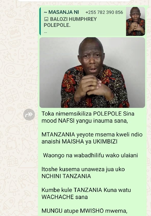 Daaa ukimskiliza POLEPOLE NAFSI inauma sana 

Unajikuta uko very PANIC 

MUNGU ebu atusaisidie