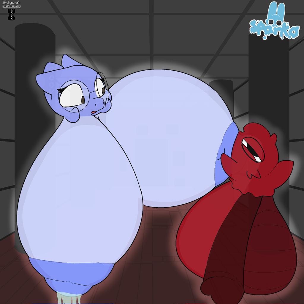 My friend's character as a boo and Oscar was thirsty.