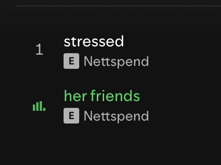 robikabobi's tweet photo. Which we got streaming more? Her friends fasho a better song, but stressed is 1st song. Tryna lock in my stream stakes pick for tmrw and need backup opinion https://t.co/b8RgIDVuJH