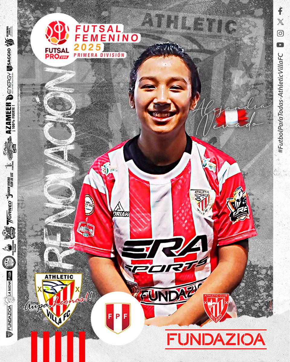 RENOVACION FUTSAL  2025!!!

ALEJANDRA ,  sigue con nosotros , ella va por su 2da temporada en el Club  , continúa un año más con nosotros para  defender nuestro escudo con toda la garra , entrega , su buen juego y su efectividad en el arco que la caracteriza.