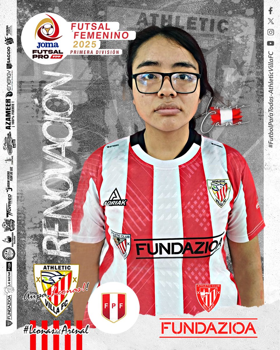 RENOVACION FUTSAL 2025!!!

LUCERO , ADN Athletic 100 % ,  ella va por su 2da temporada en el Club y continúa un año más con nosotros, para defender nuestro escudo con toda la garra , entrega , su buen juego que la caracteriza.

#SomosAthleticVilla
#PasionPorElFutsal