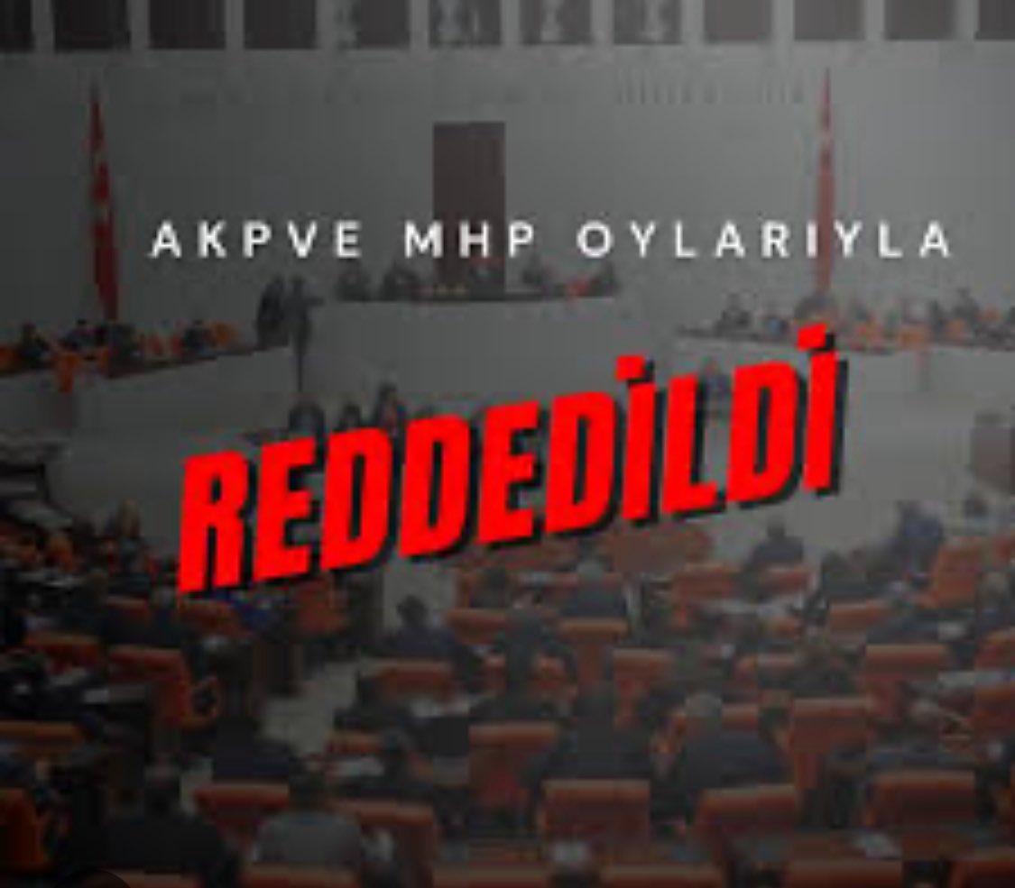 AKP ve MHP oylarıyla reddedildi…”

Son 10 yılda Meclis’te halkın yararına onlarca önerge gündeme geldi.
• Emeklilikte yaşa takılanların sorunu (EYT)
• Öğrencilere ücretsiz yemek
• Orman yangınları için önlem alınması
• Asgari ücretin iyileştirilmesi
• Kadına yönelik