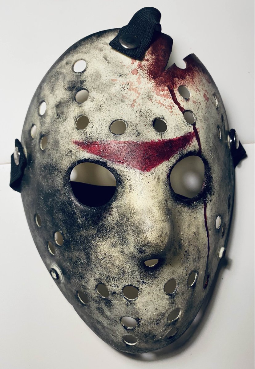 Sweet Revenge got me inspired to repaint my old Jason mask

been years since I've done this, but I think it turned out alright lol