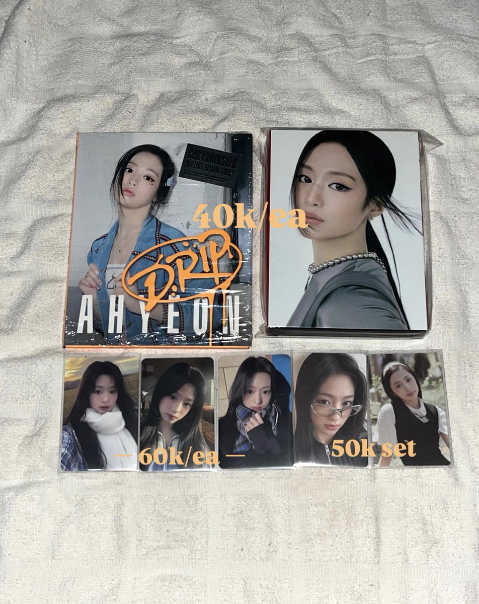 wts | lfb | photocard baby monster ahyeon

𓍼 not for sensitive buyers!
𓍼 price inc pack, exc adm
𓍼 keep event w dp
𓍼 dom jakarta

t. wts pc ahyeon baemon album only drip sheesh mv behind photo package photo puzzle spc yg tag sheesh
