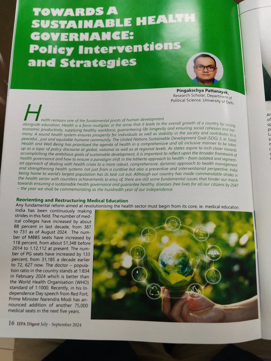 Pingakschya Pattanayak (@realpolitque) on Twitter photo sbsp.in/aa/posts/view/…
My article on Sustainable Health Governance published in IIPA Digest. Thanks <a href="/iipa9/">MyIIPAलोकप्रशासन</a> for featuring my article. sbsp.in/aa/posts/view/…
My article on Sustainable Health Governance published in IIPA Digest. Thanks <a href="/iipa9/">MyIIPAलोकप्रशासन</a> for featuring my article.