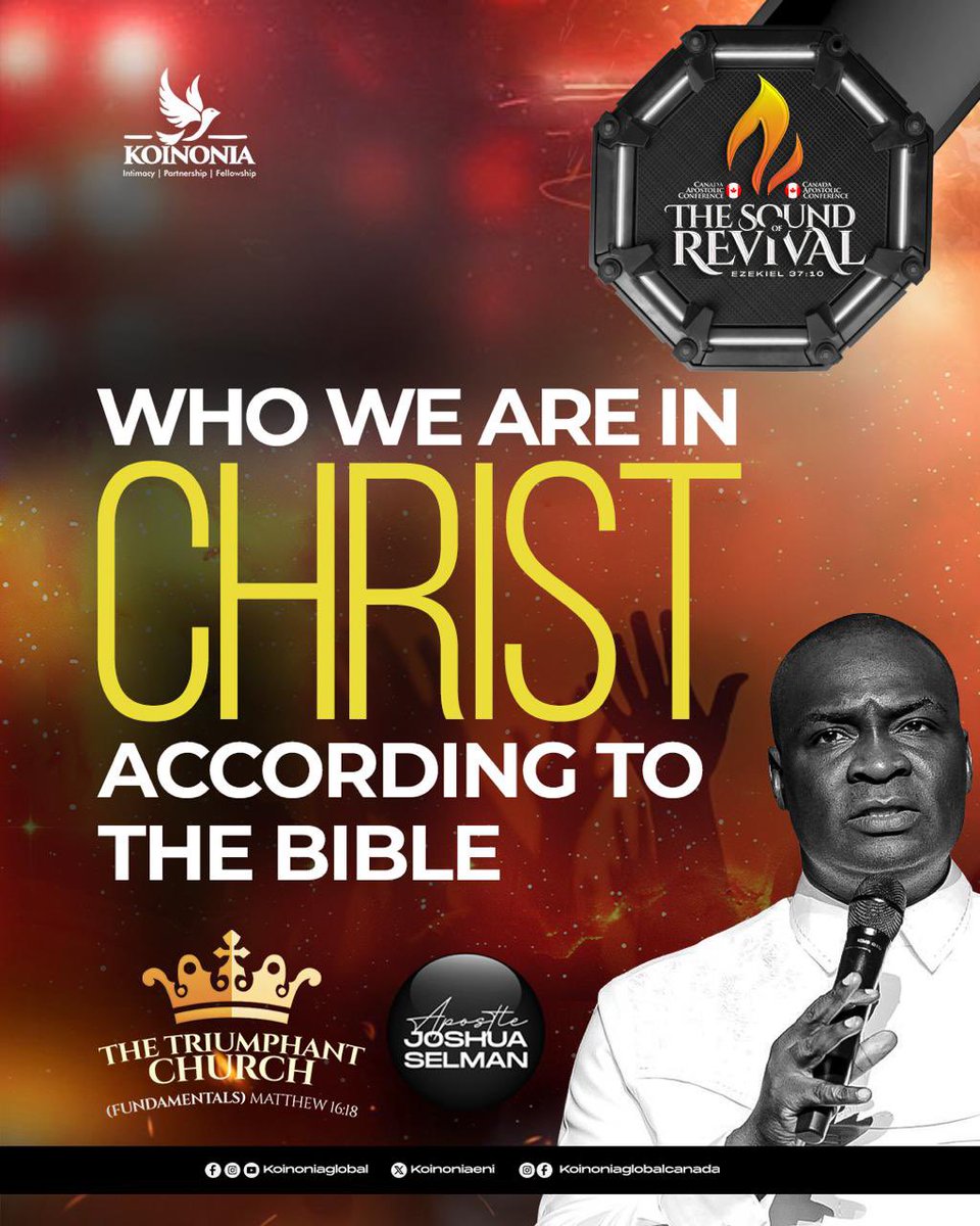 koinoniaeni's tweet image. #ApostleJoshuaSelman
#TheTriumphantChurch
#Fundamentals
#KoinoniaCanada
#KoinoniaGlobal
#SoundOfRevivalCanada
#TheSoundOfRevival2025
#Day1EveningSession