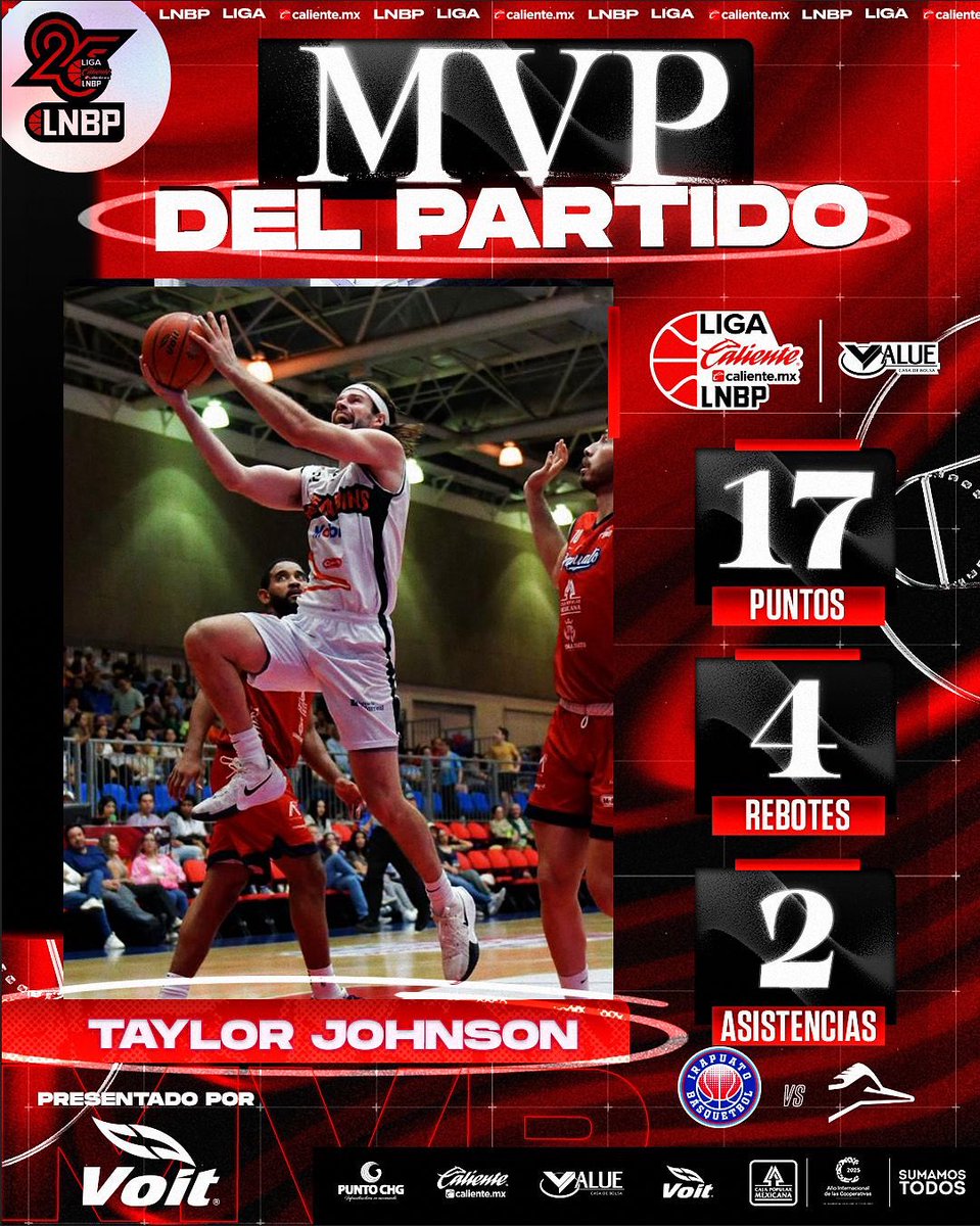 LNBPoficial's tweet image. MVP DEL PARTIDO

Liga Caliente.mx LNBP 🔥🏀
#MarcandoLaDiferencia  #Temporada2025

 @calientesports @puntochg @valuegf @CajaMexicana  @voit_mx