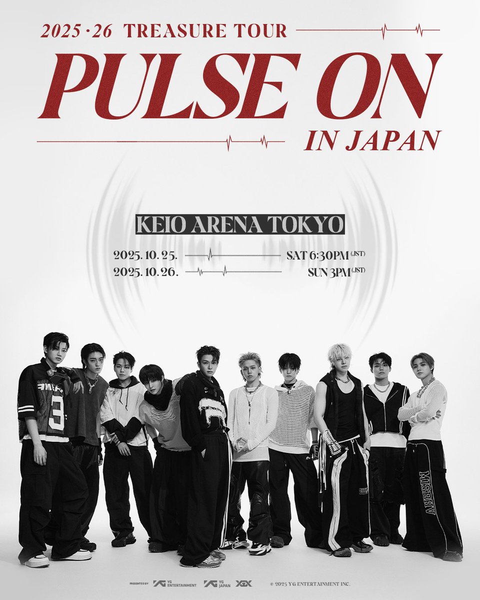 [💎]

TREASURE TOUR [PULSE ON] IN JAPAN

🩵追加公演 オフィシャル先行🩵
本日 8/22(金)15:00〜スタート✨

📍京王アリーナTOKYO
　10/25(土) 18:30
　10/26(日) 15:00

🗓️オフィシャル先行受付期間
　8/22(金)15:00～9/7(日)23:59

🔗 オフィシャル先行の詳細はこちら
ygex.jp/treasure/news/…

❤️