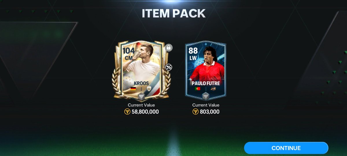 104 TONI KROOS For free
Code: KROOSISYOURS
Redeem here: redeem.fcm.ea.com