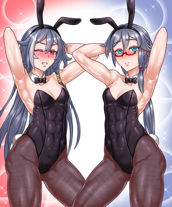 バニーの日、2日目…! なんて冗談は置いといてバニーフカ識を描いたぞ!何気に真っ当なバニー着せたフカ識を描いたのは初めてかもしれない…逆バニーばっか着せてたから… #崩壊3rd #崩坏3rd