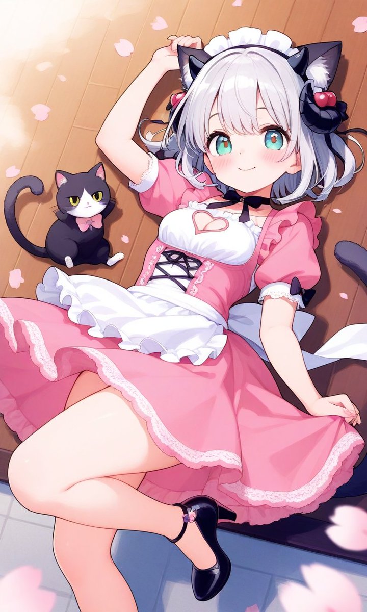 イラスト原画　満足げな猫顔が魅力　 「まったり」 まんじゅうさくら猫 顔A（黒） | 猫画工房