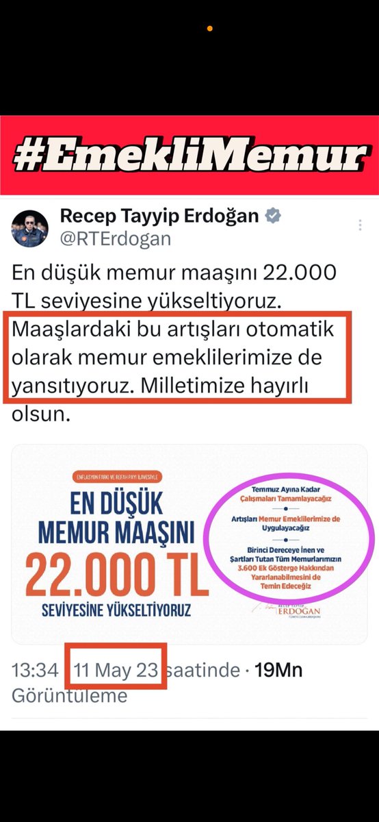 Birsen Emekli Memur (@deniz_ufukk) on Twitter photo Memur emeklisinin Bakanı yok
Memur emeklisinin sendikası yok
Memur emeklisinin seyyanen hakkı yok
Memur emeklisinin ADI yok
#EmekliMemur hiç yok
<a href="/RTErdogan/">Recep Tayyip Erdoğan</a> otomatik yansıyacak demese kendi varlığımızdan şüphe edecek duruma getirildik.
#MemurEmeklisineAdalet Memur emeklisinin Bakanı yok
Memur emeklisinin sendikası yok
Memur emeklisinin seyyanen hakkı yok
Memur emeklisinin ADI yok
#EmekliMemur hiç yok
<a href="/RTErdogan/">Recep Tayyip Erdoğan</a> otomatik yansıyacak demese kendi varlığımızdan şüphe edecek duruma getirildik.
#MemurEmeklisineAdalet