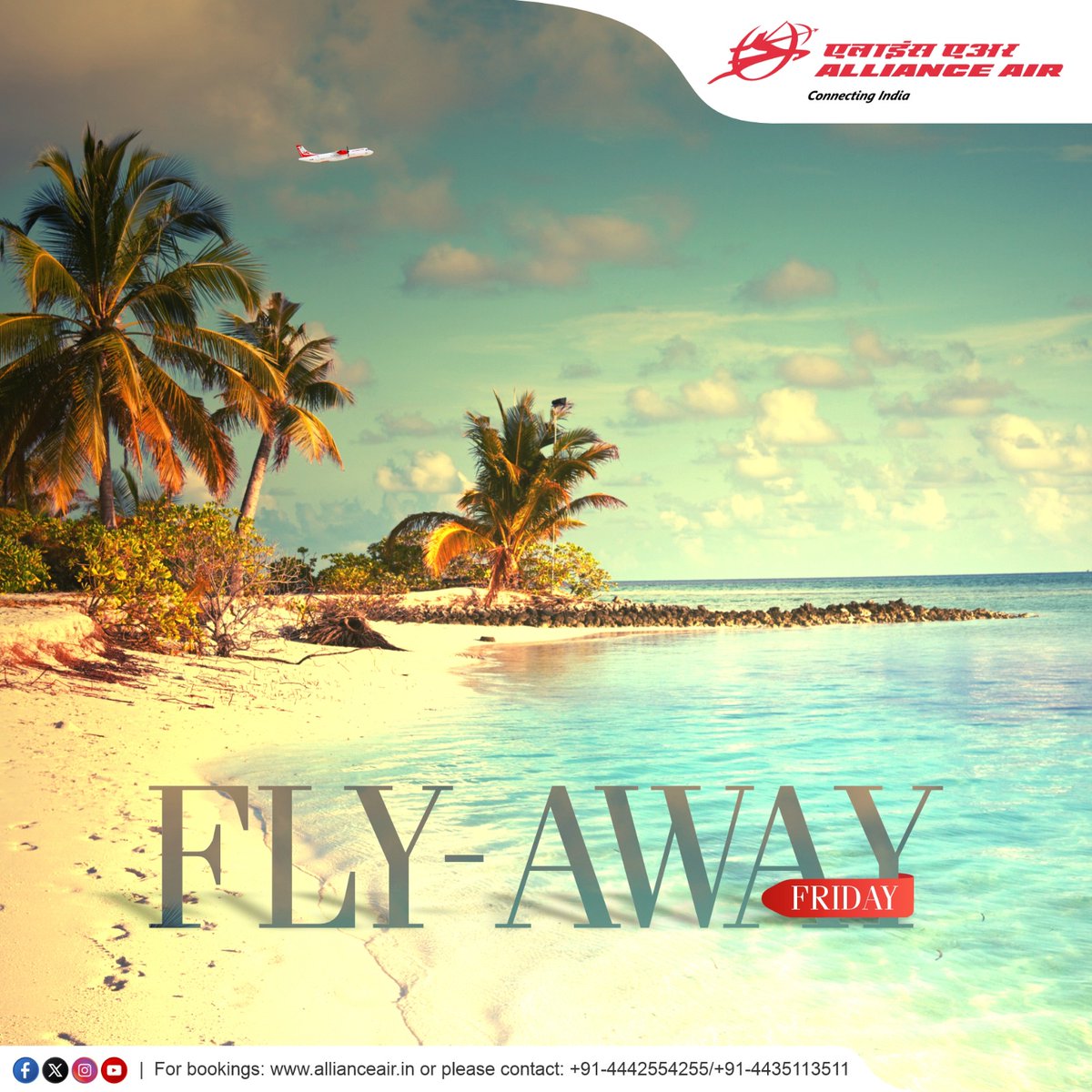 allianceair's tweet photo. Weekend bliss loading... ☀️
Escape to the sun-kissed shores with our Fly-Away Friday deals. Your perfect beach getaway starts here.
#FlyAwayFriday #BeachEscape #WeekendVibes #AllianceAir https://t.co/6G3Jw1HHm5