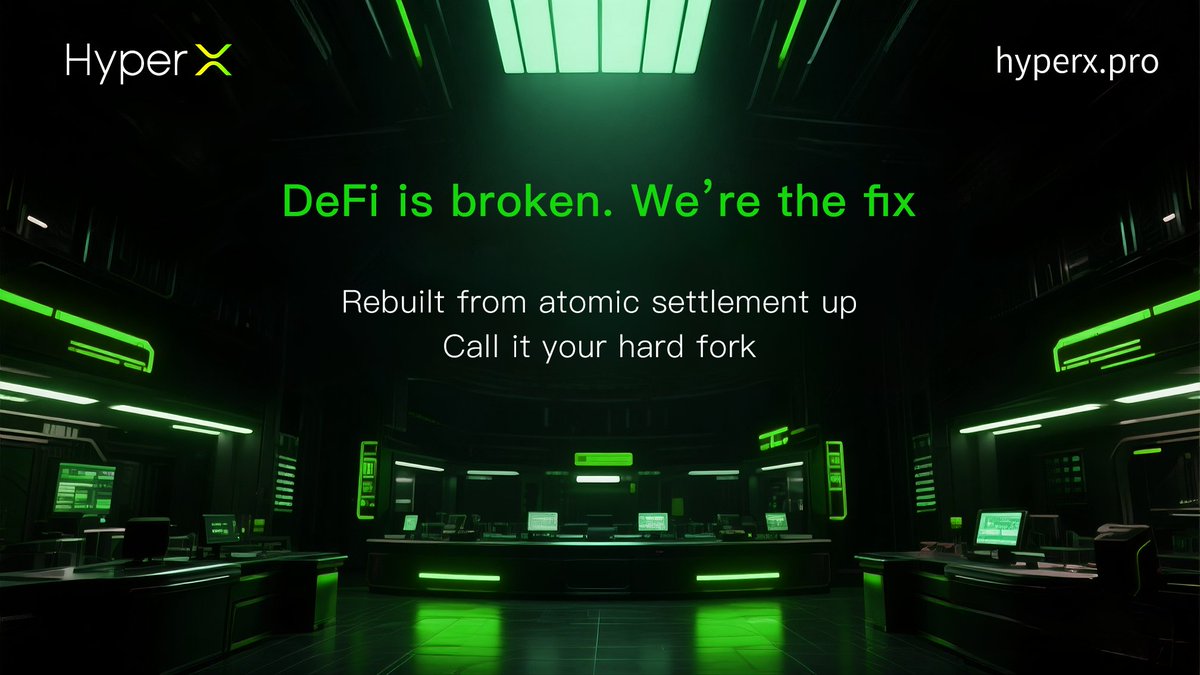 DeFi is broken. We’re the fix.
Rebuilt from atomic settlement up. Call it your hard fork.
#HyperX #DeFiFix #ProtocolLevel #FoundationUp #Web3Reboot #ParadigmShift
