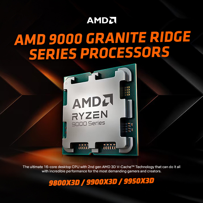 Imagine speed, power, and creativity without compromise. 💡💻✨ With the AMD Ryzen Granite Ridge Series, that dream is reality. Ready for the future? The power you’ve been waiting for is finally here. 🚀🌟 #AMD #Ryzen #9000Series #GraniteRidge #Processor