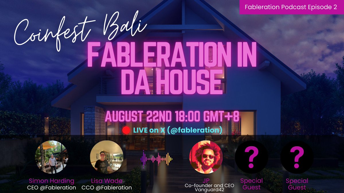 🎙️Twitter Space Special Edition: Fableration Team in Bali! 🇮🇩🌴#CoinfestAsia2025

✨ Our Six-Word Story campaign round 25 is happening live in our Twitter Space tonight! Share your six-word story during the space– two winners will share 100 USDC!

🍻 We just had an amazing time