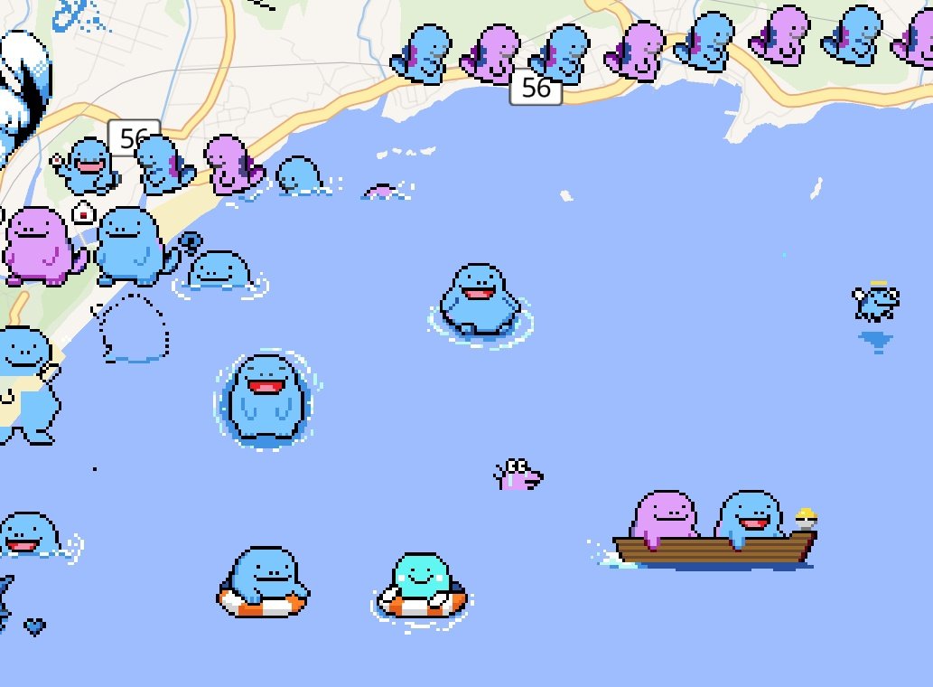高知県黒潮町で増え続けるヌオーちゃんたち、ついに海へ進出した模様