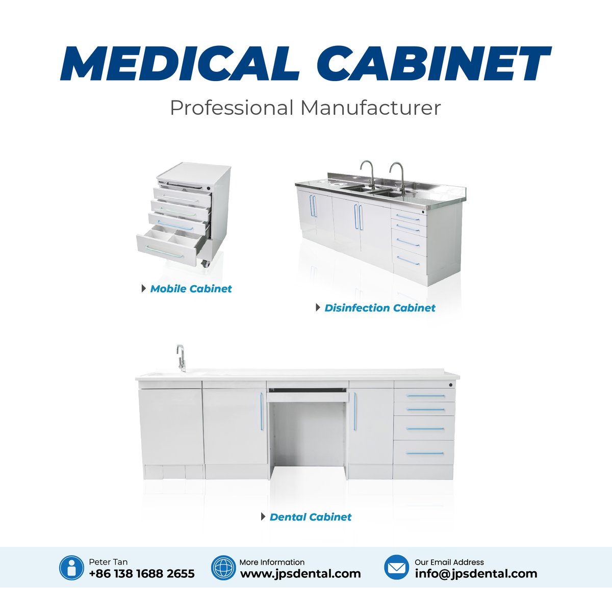 NEW from JPS! Medical cabinets designed for the modern dental practice. ✅ Mobile ✅ Disinfection Station ✅ All-in-One. Durable materials, customizable colors. Organize your space, streamline your work.
#Dental #MedTech #Cabinet #DentalEquipment