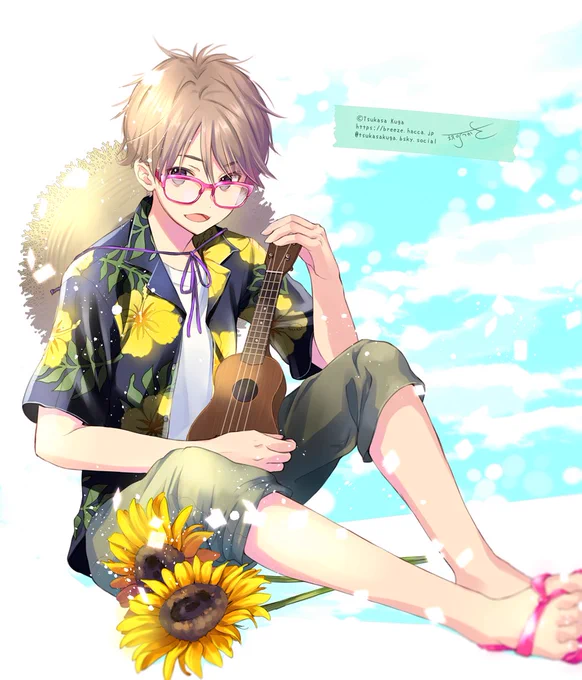 #ウクレレの日 この絵の元画像が見当たらない