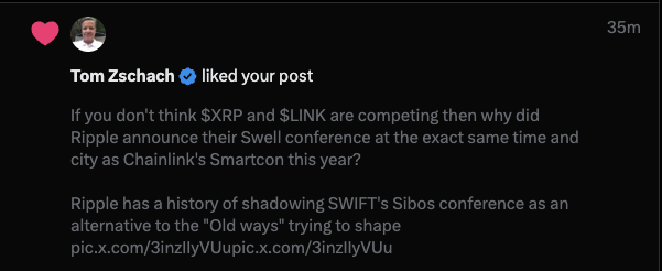 LinkWarLord's tweet photo. CIO of SWIFT agrees https://t.co/8F4BkZmzMU