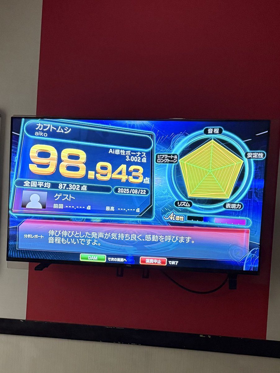 あと少しで98の壁は次は越えられるかもしれない！！